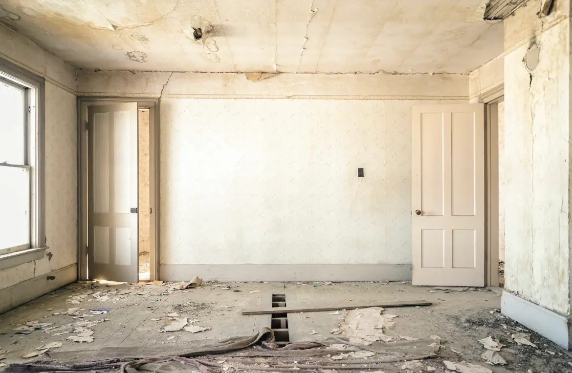 Waste disposal crew managing a cleanout project in New Brunswick